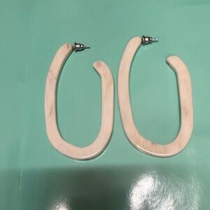 Machete Cream Hoop Earrings